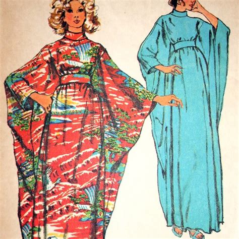 Vintage Caftan Sewing Pattern Simplicity One Size Jiffy