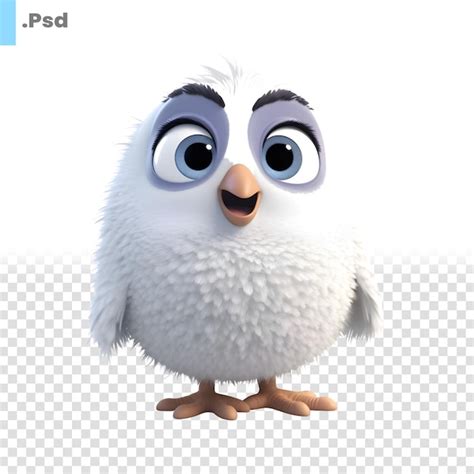 Hibou De Dessin Anim Avec De Grands Yeux Sur Fond Blanc Mod Le Psd D