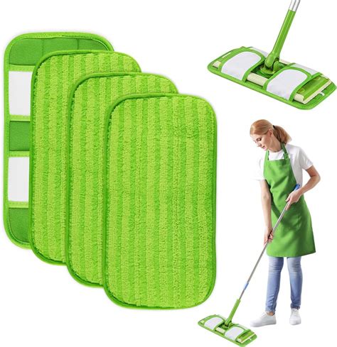 4 Stück für Swiffer Sweeper Bodenwischer Wischmopp Ersatz Mikrofaser