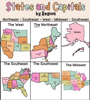 United States - State Maps by Region by Mrs. Eck | TPT