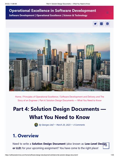 Part 4 - Solution Design Documents - What You Need To Know | PDF | Software Development Process ...