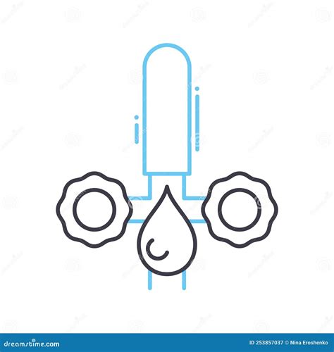 Hot And Cold Water Taps Line Icon Outline Symbol Vector Illustration Concept Sign Stock