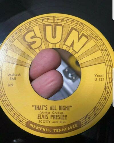 Popsike ELVIS THAT S ALL RIGHT BLUE MOON 1954 SUN ORIGINAL 209