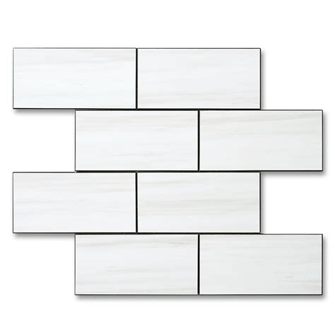 Stickgoo Subway Tile Peel And Stick Backsplash Dolomite White Marble