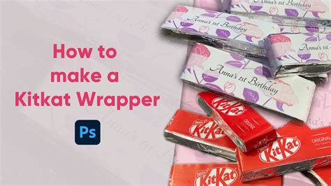 How To Make A Personalised Kitkat Wrapper In Photoshop Youtube