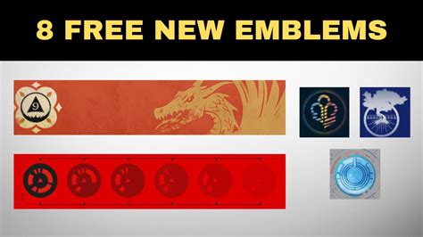 8 Free New Emblems Destiny 2 Youtube