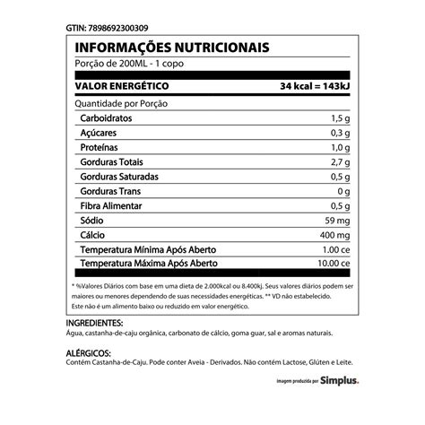 Bebida à Base De Castanha De Caju Orgânica Leite Possible Caixa 1l