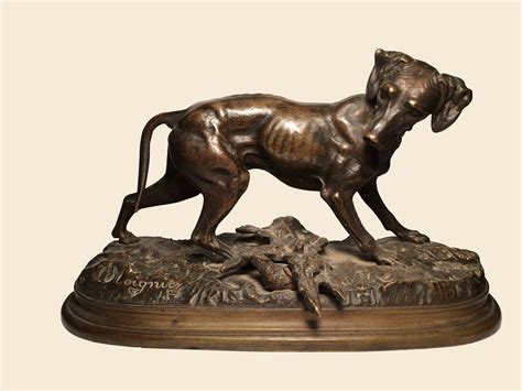 Jules Moigniez Chien De Chasse Bronze France