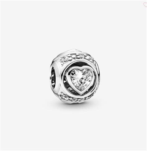 Genuine Pandora Sterling Silver Elevated Heart Charm C Etsy