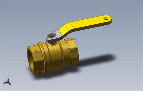 两片式球阀dn32 Solidworks 2014 模型图纸下载 懒石网