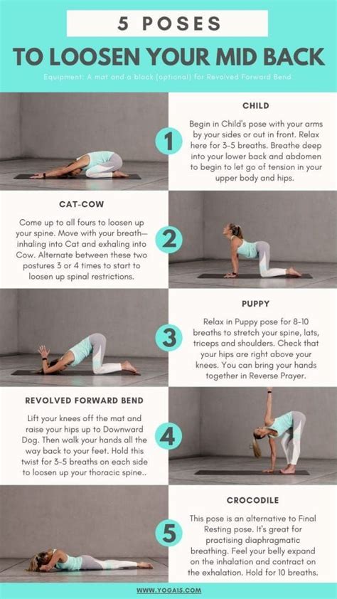 5 Mid Back Recovery Poses To Ease Stiffness | Lower back pain exercises ...