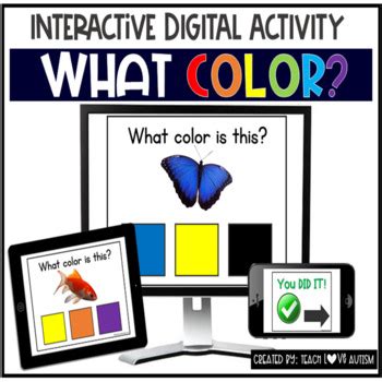 Color Match Digital Task Cards And Boom Cards Teach Love Autism