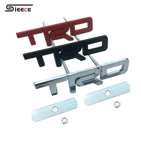 Sieece TRD Letter Metal Car Grille EmblemFor Toyota Sienta Hiace Vios