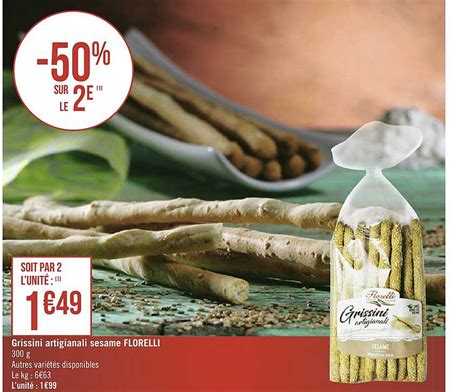 Promo Grissini Artigianali Sesame Florelli chez Géant