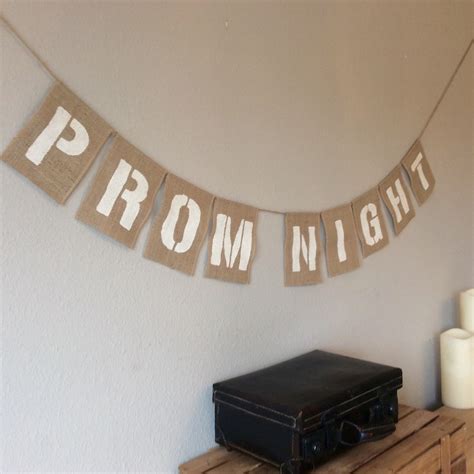 Prom Night Bunting Banner Vintage Hessian Burlap Rustic Etsy Uk