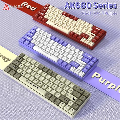 Jual Ajazz Ak Gaming Mechanical Keyboard Wired Wireless Bluetooth Gamer Keyboard Hot Swap