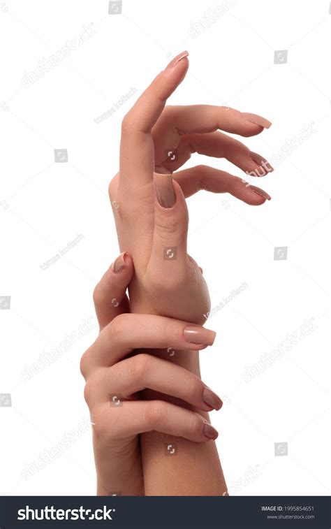 Hand Nude Manicure On White Background Stock Photo 1995854651 Shutterstock