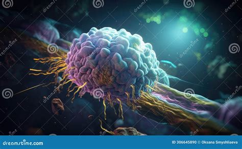 Cancer Cell Metastasis Disease Anatomy Concept As Growing Malignant Tumor On Organ Inside Human