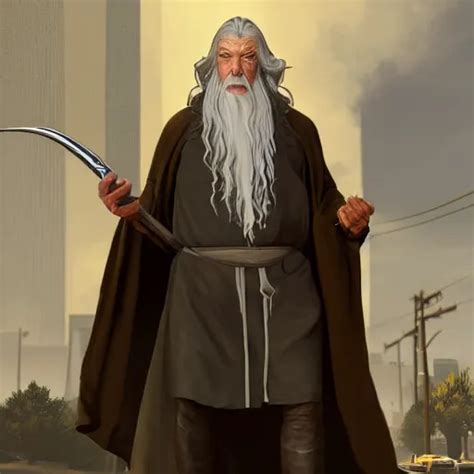 Gandalf In GTA V Cover Art By Stephen Bliss Stable Diffusion OpenArt