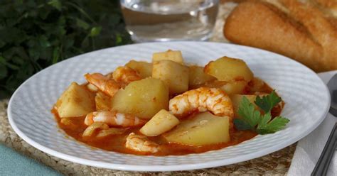 Patatas Con Sepia Y Gambas Cocina Y Recetas F Ciles