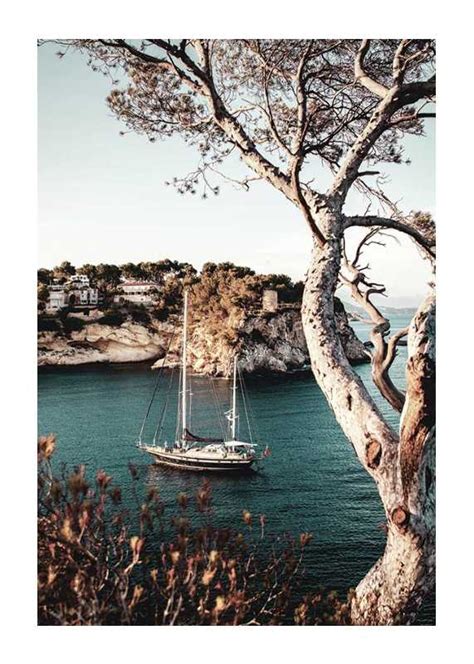 Boat In Bay Plakat Natur Gallerix Home Dk