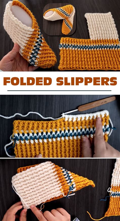 Folded Slippers Free Tutorial Crochet Home