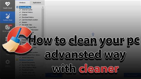 Windows Speedup Part How To Clean Your Pc On Ccleaner Youtube