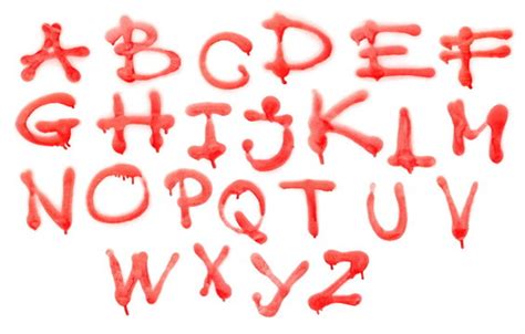 Dripping Bubble Letters Alphabet