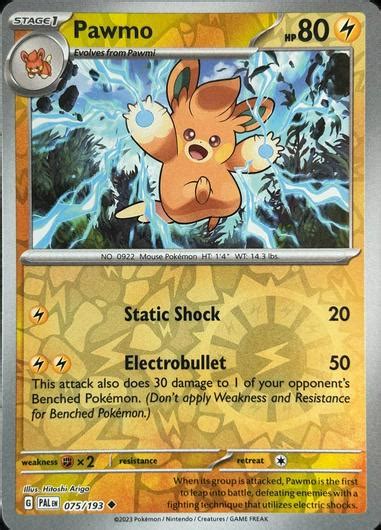 Pawmo Reverse Holo Ungraded Pokemon Paldea Evolved