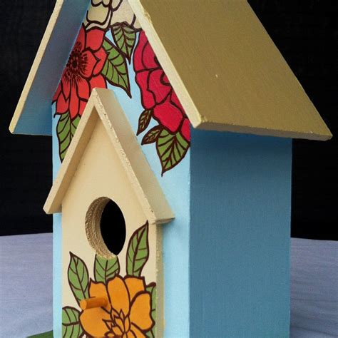 Really Love What BecsBirdhouses Is Doing On Etsy Hand Painted