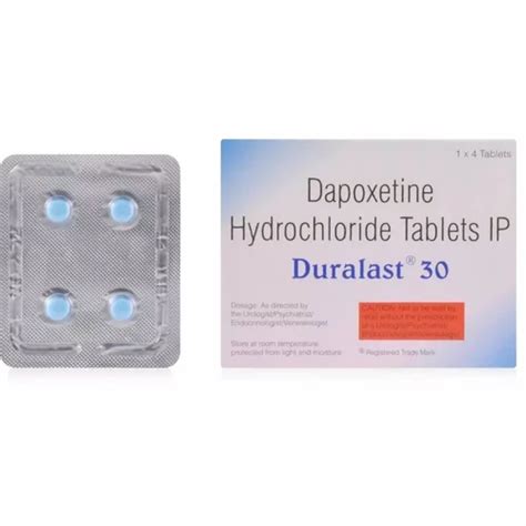 Dapoxetine Hydrochloride Tablet, 30 mg at Rs 199/box in Surat | ID ...