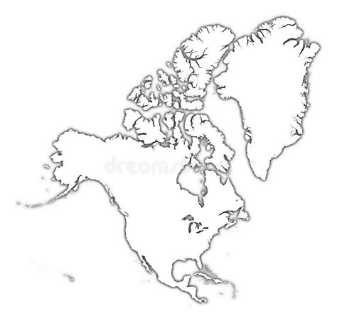 North America outline map stock illustration. Image of mercator - 3976972