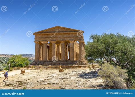 Ruinas Griegas Del Templo De Concordia En El Valle De Templos Cerca De