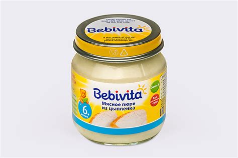 Мясное пюре «Bebivita» Цыпленок, 100 г – купить по приятной цене с ...
