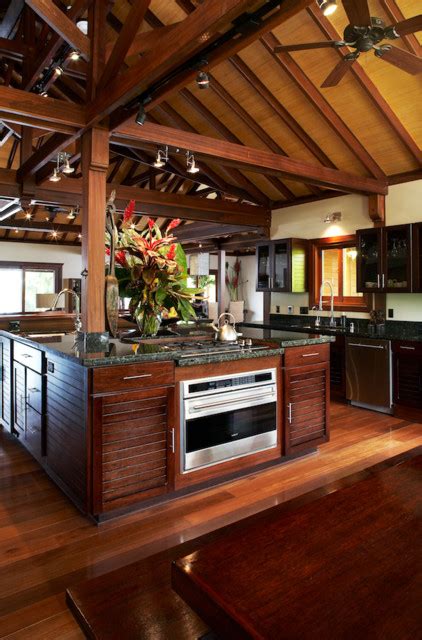 Bali Inspired Tropical Kitchen Hawaii By Andrea Lecusay