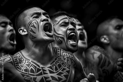 Maori Haka, Generative AI Stock Illustration | Adobe Stock