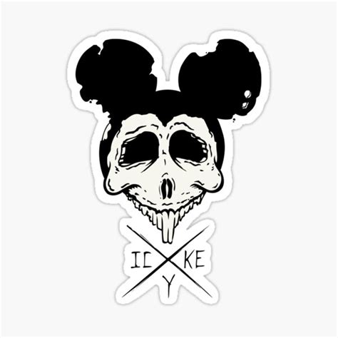 Dead Mouse Bandw Sticker By Gingerbredmanny Redbubble