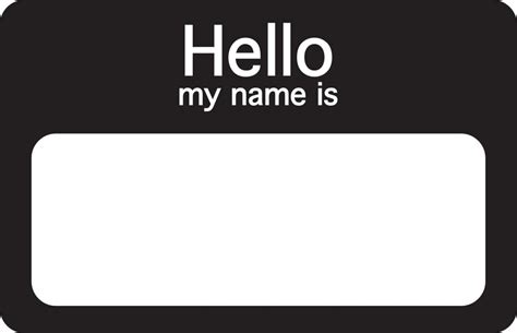 Hello My Name Is Clipart – Printable PDF Template