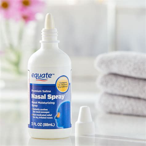 Equate Nasal Spray Saline Liquid Mist Congestion Relief 3 Fl Oz