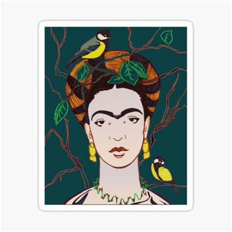 Pegatina FRIDA KAHLO Frieda Kahlo máscara retrato Arte Feminista