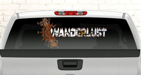 Truck Rear Window Decal Black White Distressed American Flag Vinyl Wrap ...