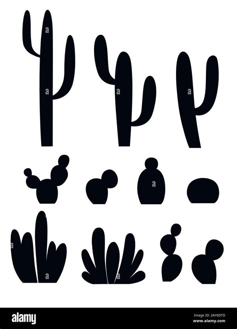 Liste Minimalist Cactus Doodle Png