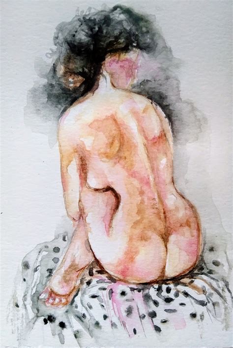 Sitting Female Figure Painting By Daniela Vasileva Jose Art Gallery