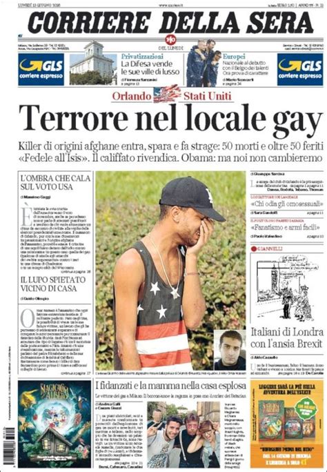 Newspaper Corriere Della Sera Italy Newspapers In Italy Today S