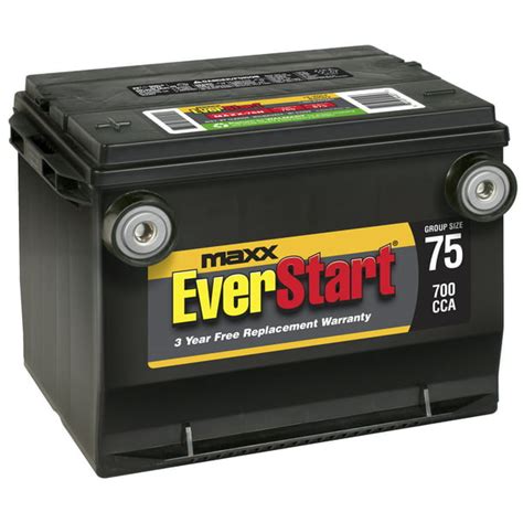 EverStart Maxx Lead Acid Automotive Battery, Group 75n (12 Volt/700 CCA ...