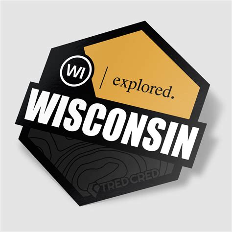 Sticker: Wisconsin State - Tred Cred