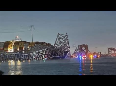 Francis Scott Key Bridge In Baltimore Collapses After Ship Struck It