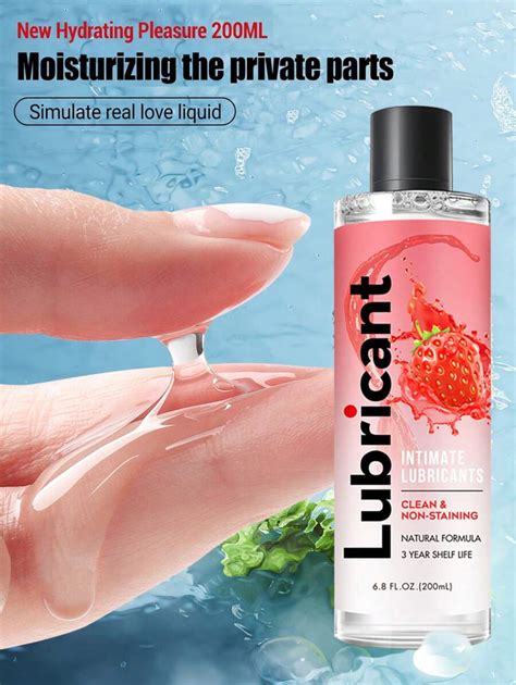 Strawberry Flavored Water Based Lubricant Fruit Flavor Sex Lube Silky Smooth Personal Lube For