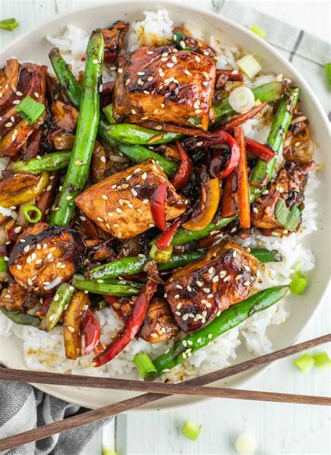 Salmon Stir Fry Recipe Healthy Weeknight Meal Chisel Fork