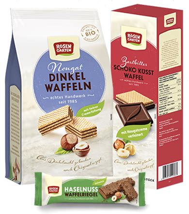 Rosengarten Bio Gebäck Bio Waffelspezialitäten in neuem Design